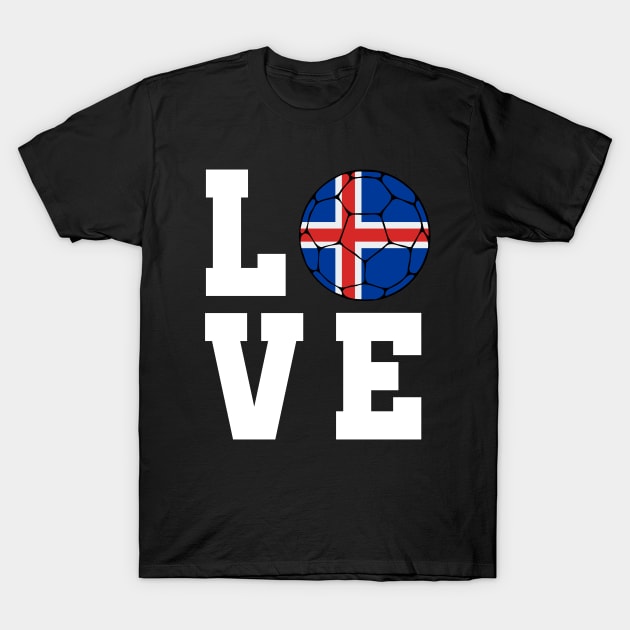 Iceland Football T-Shirt by footballomatic